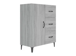 Aparador de madera de ingeniería gris Sonoma 69,5x34x90 cm ES90291