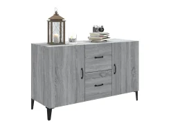 Aparador de madera de ingeniería gris Sonoma 100x36x60 cm ES55977