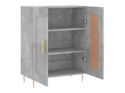 Aparador de madera de ingeniería gris hormigón 69,5x34x90 cm
