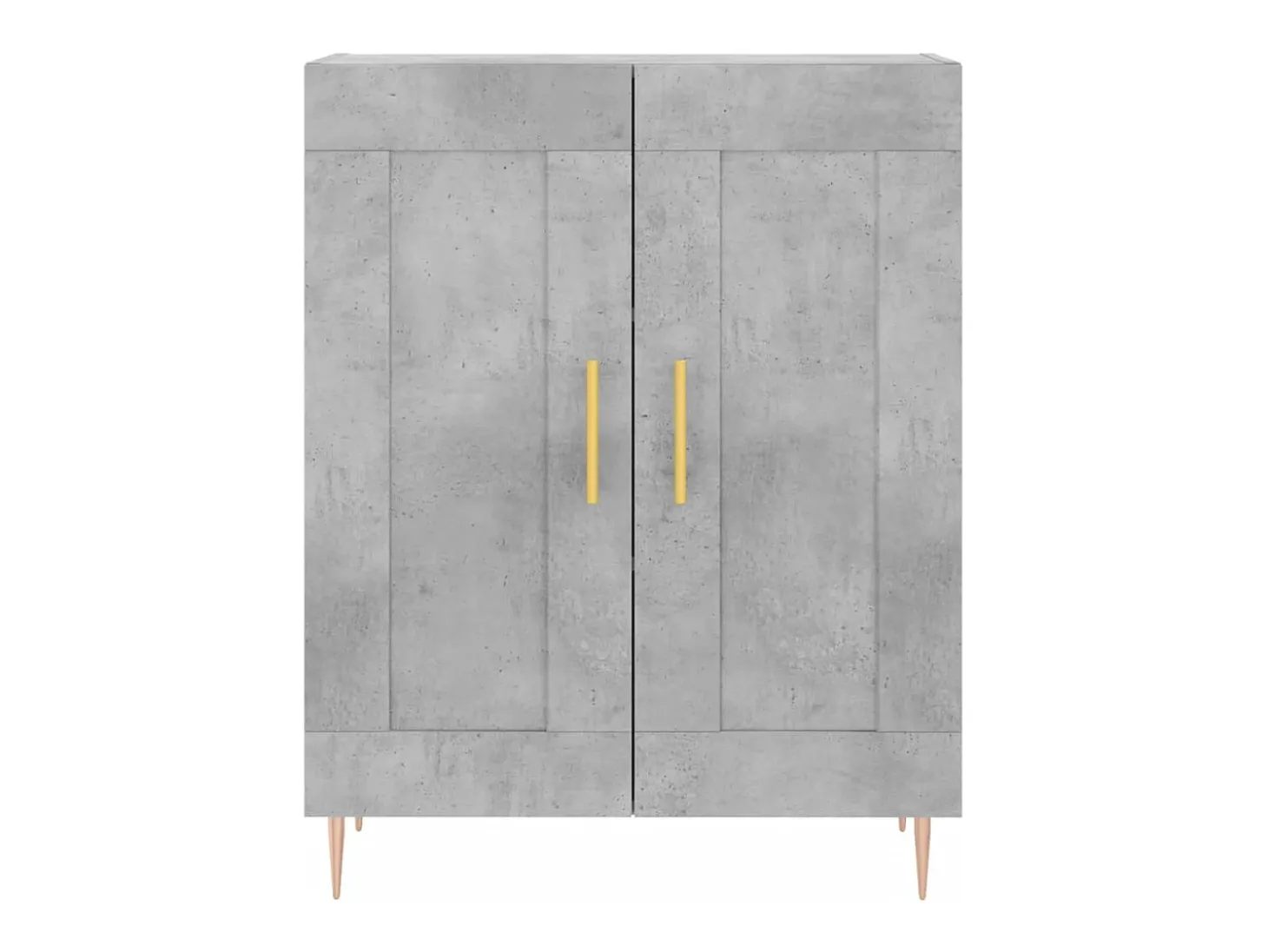 Aparador de madera de ingeniería gris hormigón 69,5x34x90 cm