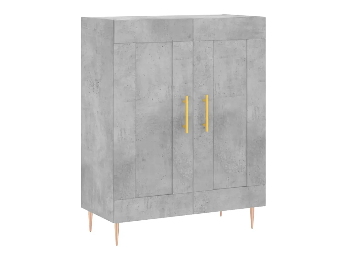 Aparador de madera de ingeniería gris hormigón 69,5x34x90 cm