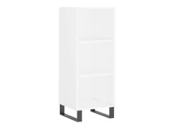 Aparador de madera de ingeniería blanco 34,5x32,5x90 cm ES29445