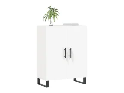 Aparador de madera de ingeniería blanco 69,5x34x90 cm ES74136