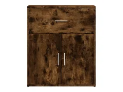 Aparador de madera de ingeniería roble ahumado 60x31x70 cm