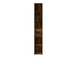 Aparador de madera de ingeniería roble ahumado 30x42,5x185 cm