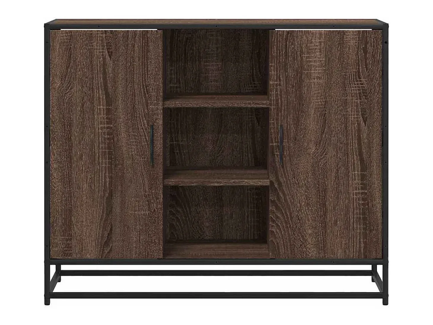 Aparador de madera de ingeniería marrón roble 92x35x76 cm