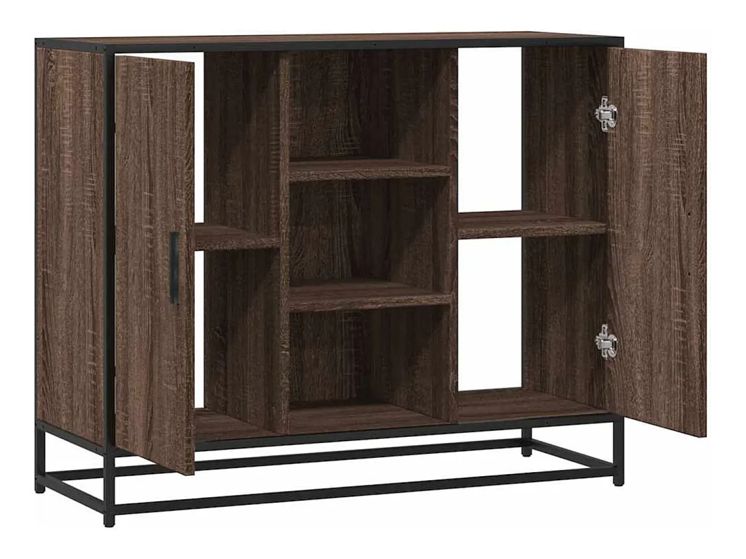 Aparador de madera de ingeniería marrón roble 92x35x76 cm