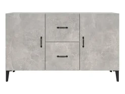 Aparador de madera de ingeniería gris hormigón 100x36x60 cm ES86327