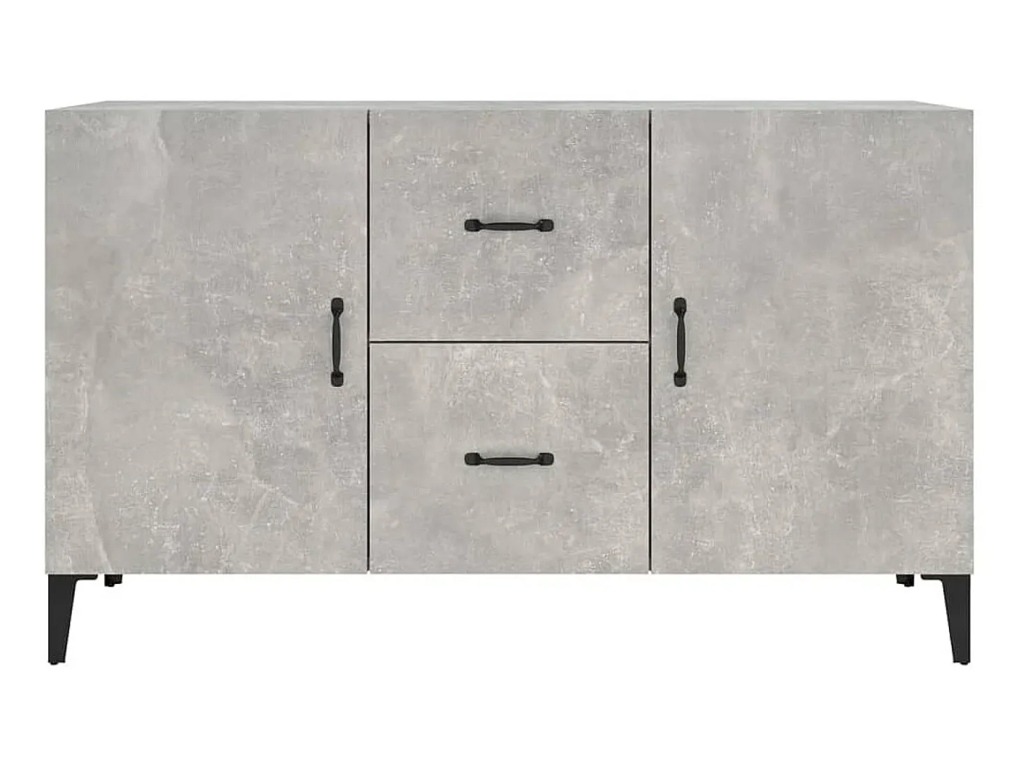 Aparador de madera de ingeniería gris hormigón 100x36x60 cm ES86327
