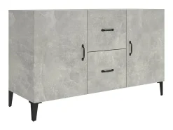 Aparador de madera de ingeniería gris hormigón 100x36x60 cm ES86327
