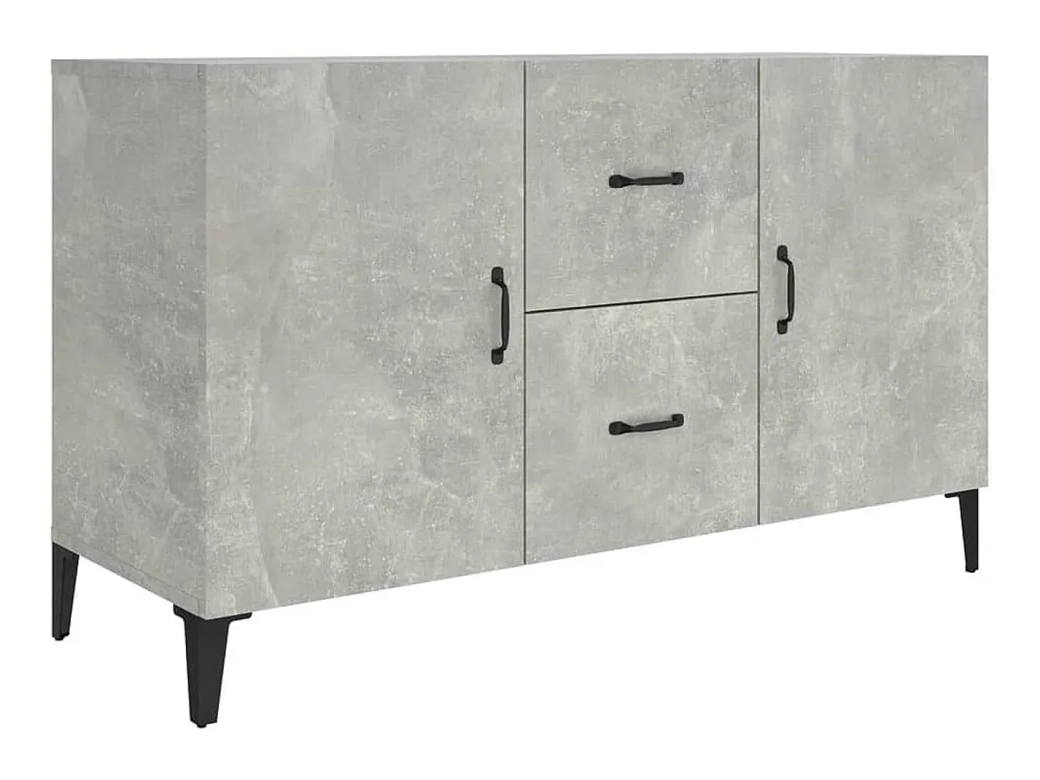 Aparador de madera de ingeniería gris hormigón 100x36x60 cm ES86327