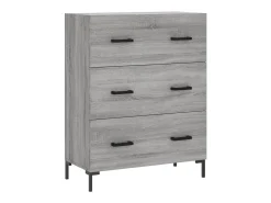 Aparador de madera de ingeniería gris Sonoma 69,5x34x90 cm ES63954