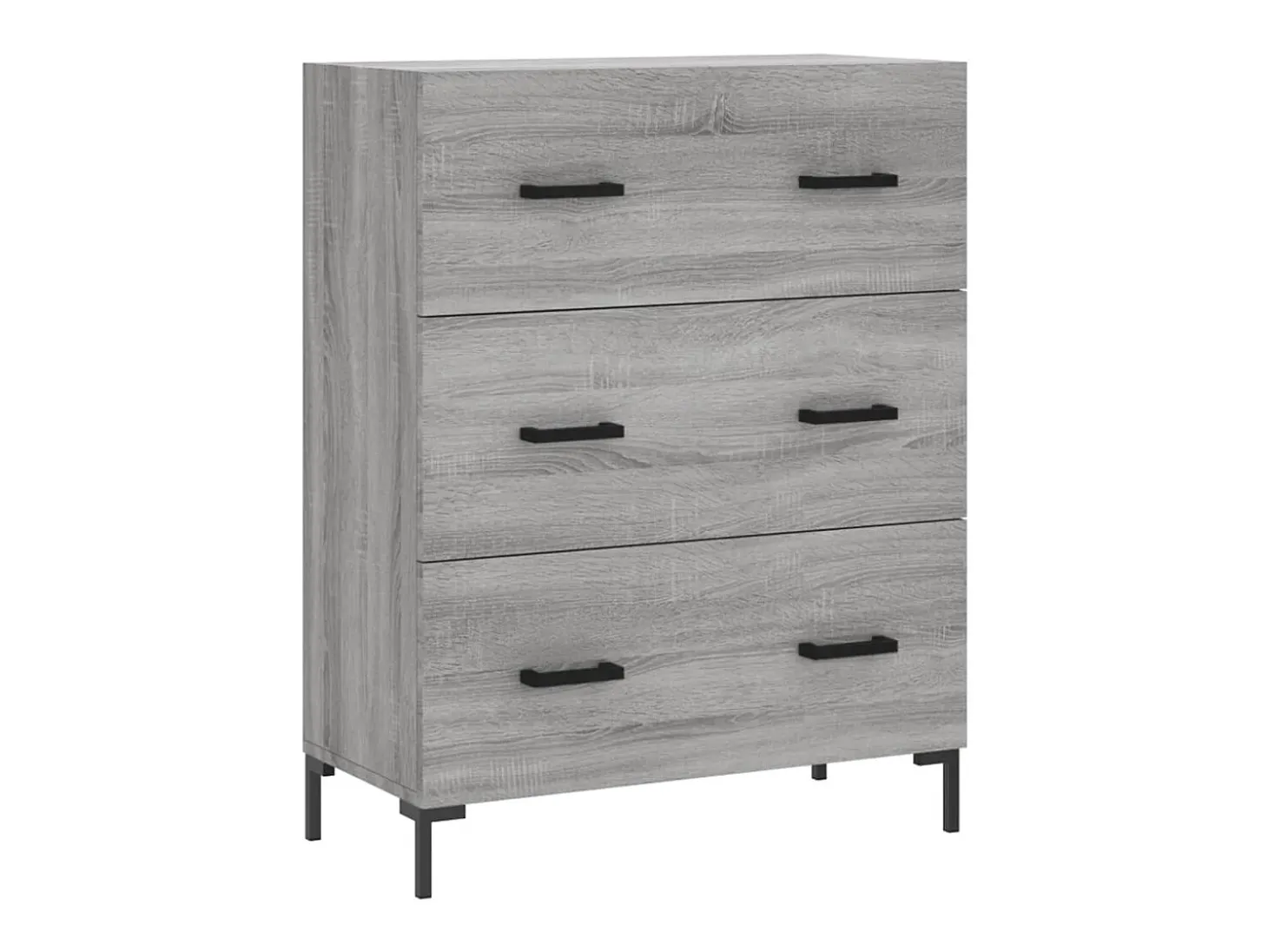Aparador de madera de ingeniería gris Sonoma 69,5x34x90 cm ES63954
