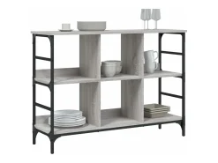 Aparador de madera de ingeniería gris Sonoma 102x32x73,5 cm ES410318