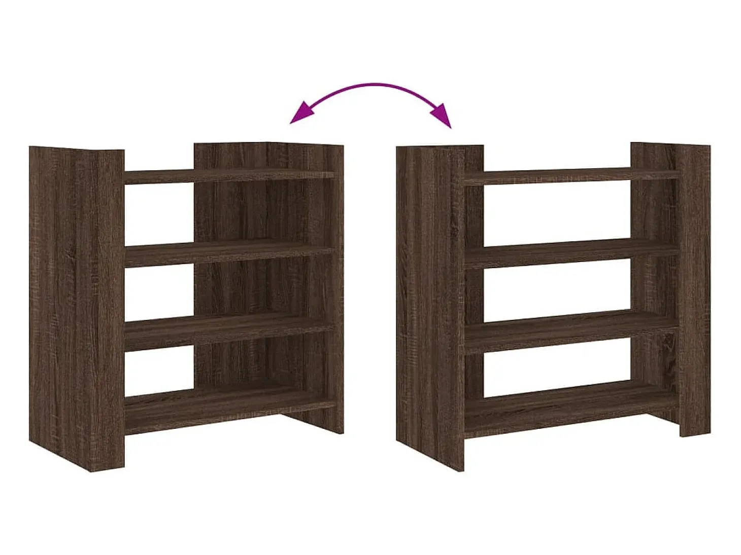 Aparador de madera de ingeniería marrón roble 73,5x35x75 cm