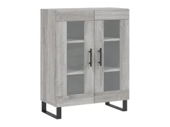 Aparador de madera de ingeniería gris Sonoma 69,5x34x90 cm ES27938