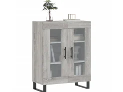 Aparador de madera de ingeniería gris Sonoma 69,5x34x90 cm ES27938