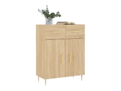 Aparador de madera de ingeniería roble Sonoma 69,5x34x90 cm ES11420