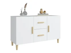 Aparador de madera de ingeniería blanco 100x36x60 cm