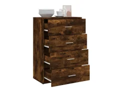 Aparador de madera de ingeniería roble ahumado 60x31x84 cm ES902542