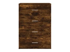 Aparador de madera de ingeniería roble ahumado 60x31x84 cm ES902542