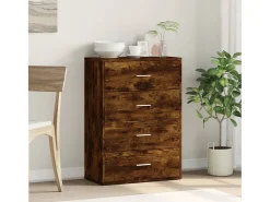Aparador de madera de ingeniería roble ahumado 60x31x84 cm ES902542
