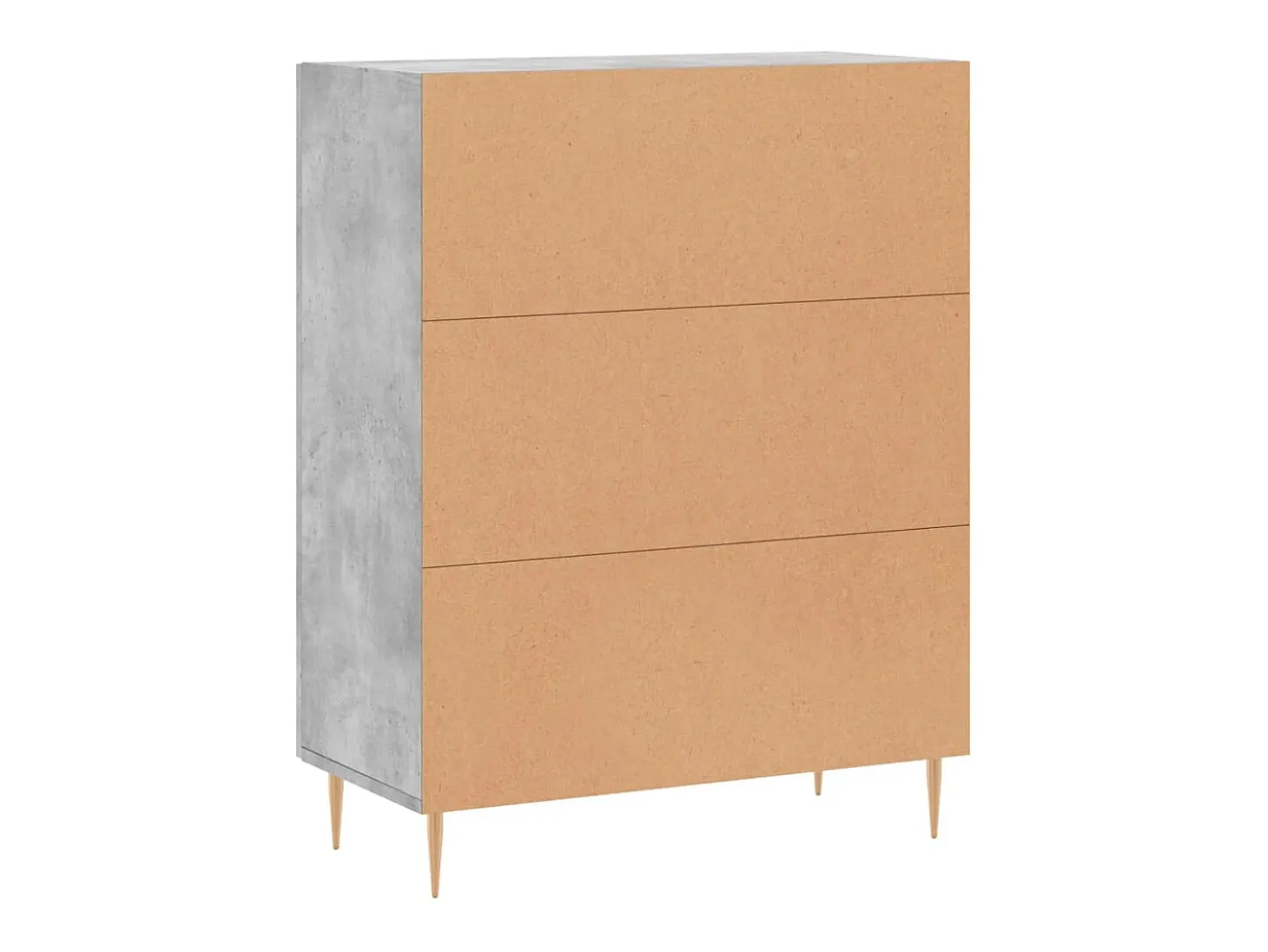 Aparador de madera de ingeniería gris hormigón 69,5x34x90 cm