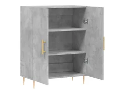 Aparador de madera de ingeniería gris hormigón 69,5x34x90 cm