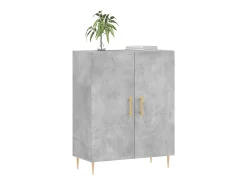 Aparador de madera de ingeniería gris hormigón 69,5x34x90 cm