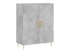 Aparador de madera de ingeniería gris hormigón 69,5x34x90 cm