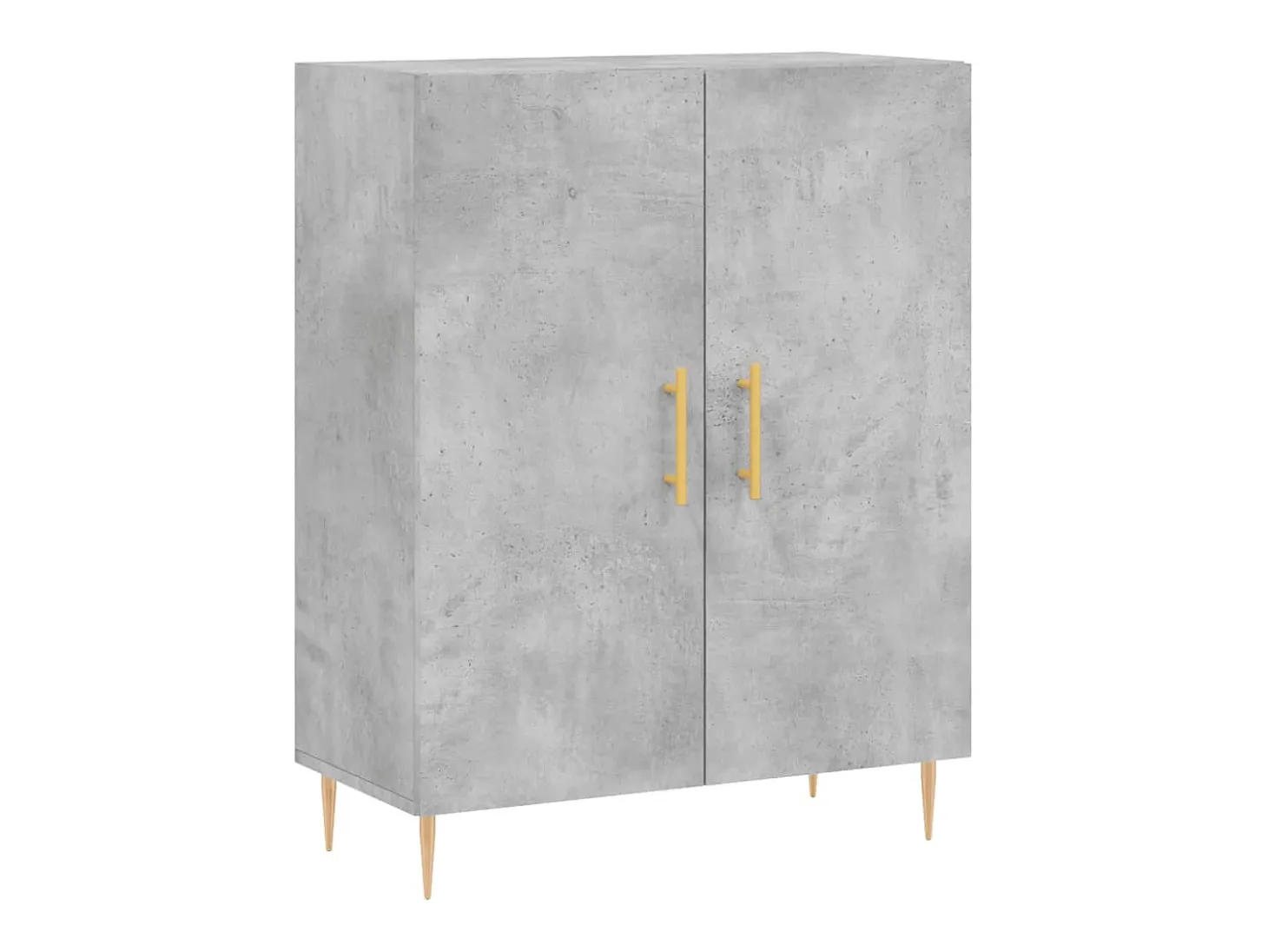 Aparador de madera de ingeniería gris hormigón 69,5x34x90 cm