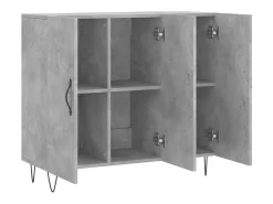 Aparador de madera de ingeniería gris hormigón 90x34x80 cm ES79286