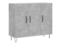 Aparador de madera de ingeniería gris hormigón 90x34x80 cm ES79286