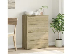 Aparador de madera de ingeniería roble Sonoma 60x31x84 cm ES478387