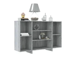 Aparador de madera de ingeniería gris Sonoma 120x30x75 cm ES17195