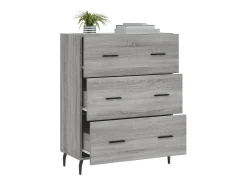 Aparador de madera de ingeniería gris Sonoma 69,5x34x90 cm ES96115