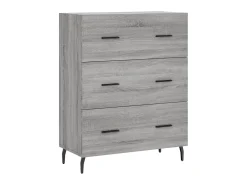Aparador de madera de ingeniería gris Sonoma 69,5x34x90 cm ES96115