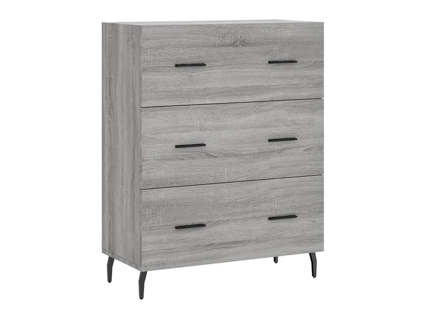 Aparador de madera de ingeniería gris Sonoma 69,5x34x90 cm ES96115