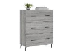 Aparador de madera de ingeniería gris Sonoma 69,5x34x90 cm ES96115