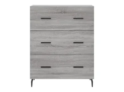 Aparador de madera de ingeniería gris Sonoma 69,5x34x90 cm ES96115