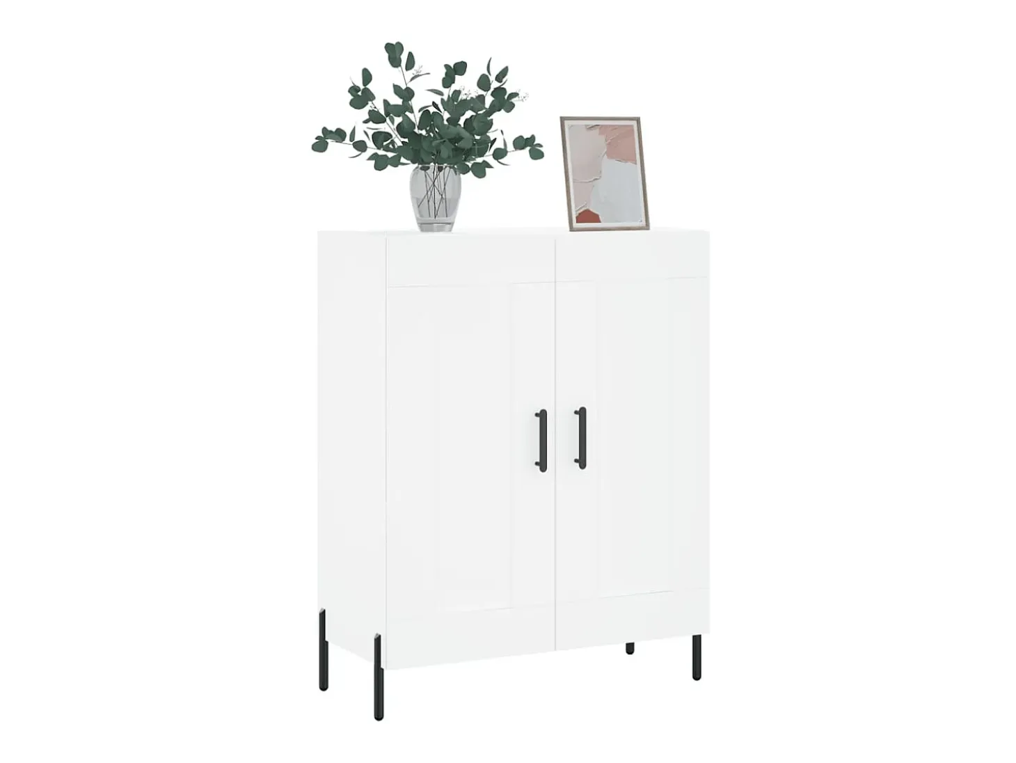 Aparador de madera de ingeniería blanco 69,5x34x90 cm ES83060