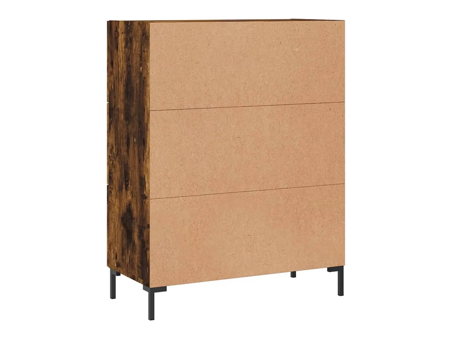 Aparador de madera de ingeniería roble ahumado 69,5x34x90 cm