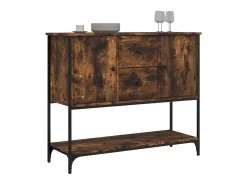 Aparador de madera de ingeniería roble ahumado 100x36x85 cm ES22324