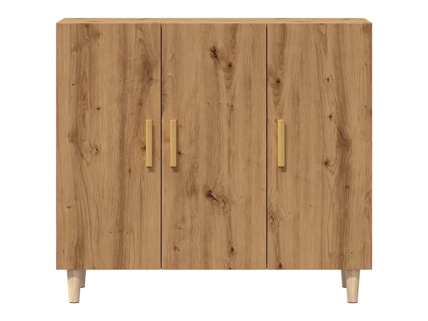 Aparador de madera de ingeniería roble artisan 90x34x80 cm