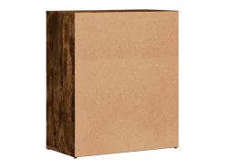 Aparador de madera de ingeniería 2 uds roble ahumado 60x31x70cm