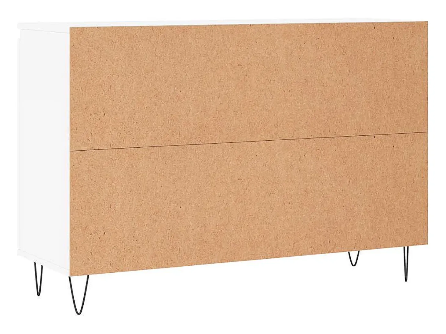 Aparador de madera de ingeniería blanco 101,5x35x70 cm