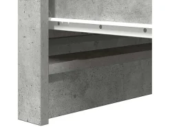 Aparador de madera de ingeniería gris hormigón 80x35x76 cm