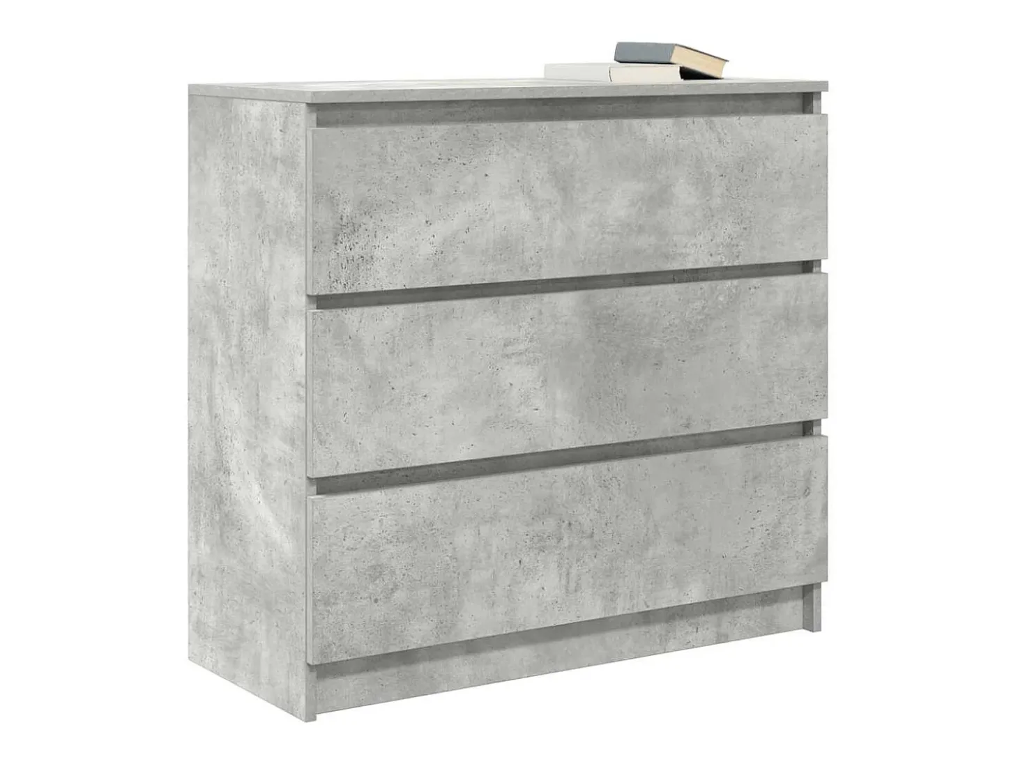 Aparador de madera de ingeniería gris hormigón 80x35x76 cm