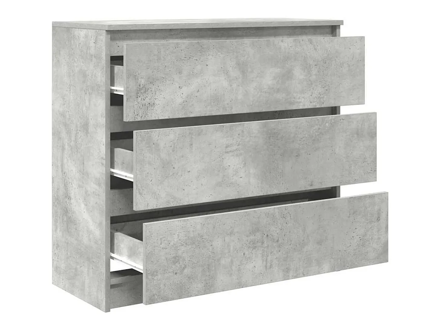 Aparador de madera de ingeniería gris hormigón 80x35x76 cm