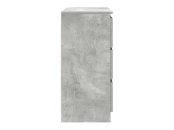 Aparador de madera de ingeniería gris hormigón 80x35x76 cm